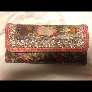 Sakroots snap tri-fold wallet